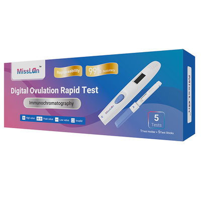 aparato médico digital de la prueba de la LH de la ovulación similar con el casete de la tira de prueba del clearblue