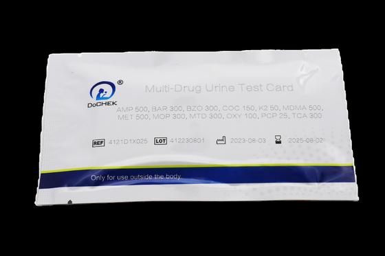 Instalaciones de rehabilitación Panel de tarjetas de prueba de orina multi-drogas con control de adulterantes